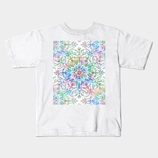 Nature Mandala in Rainbow Hues Kids T-Shirt